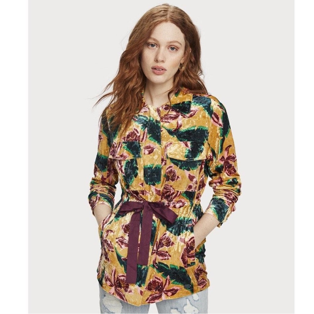 Scotch & Soda Multicolor Velvet Top Jacket Aloha Hula
